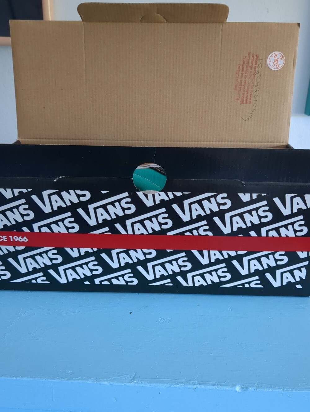 ‼️NIB vans era vn-okv01kf Turquoise blue and black Unisex M 6.5 W 8 NEW Classic - Picture 2 of 8